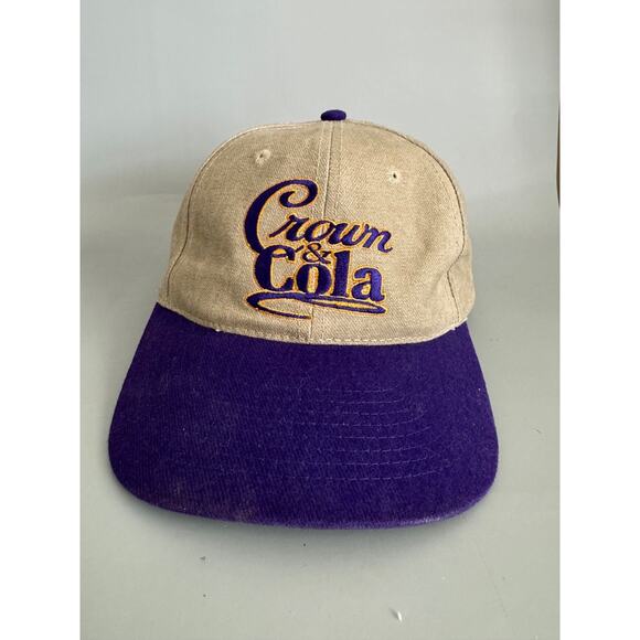 Vintage Crown & Cola Strapback Adjustable Hat Cap Dad Mom Men Women One Size - Picture 1 of 7